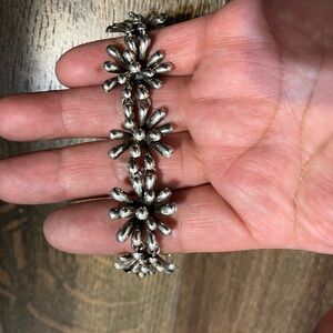 Peruvian handmade Sterling Silver Floral Bracelet